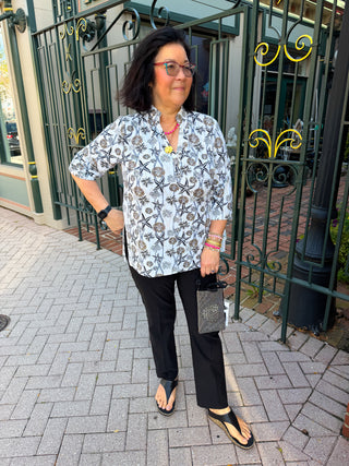 Bangladine by Lulu B Black Pull-On Ankle Pant