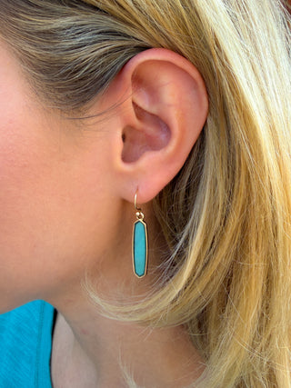 Teal Drop Earrings