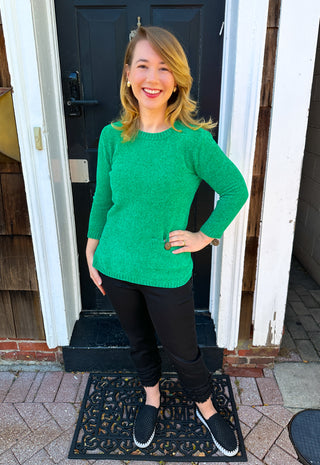Lulu B Emerald Chenille Pullover