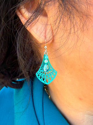 Adajio Teal Beaded Earrings