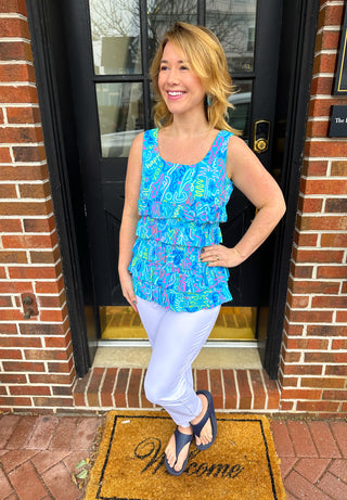 Lulu B White Secret Pocket Capri Leggings