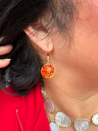 Adajio Red Sunset Earrings