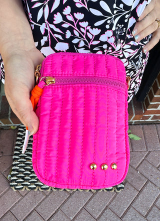 STARLETTE QUILTED CROSSBODY BAG PINK