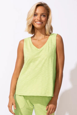 Escape by Habitat Women's Cotton V-Neck Tank Kiwi
