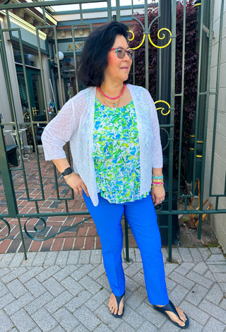 Tango Mango Seaside Garden Print Cha Cha Top