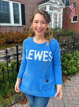 Lulu B Periwinkle Lewes Chenille Sweater