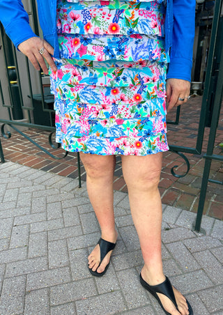 Lulu B Tropical Dragonfly Cha Cha Skort