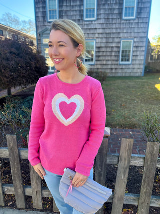 Lulu B Pink Heart Sweater