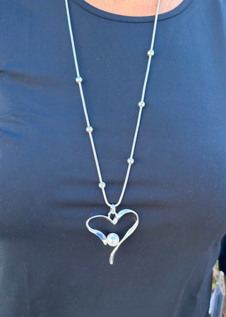 Petite Silver Heart Necklace