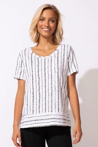Escape by Habitat White Driftwood Stripe Tee