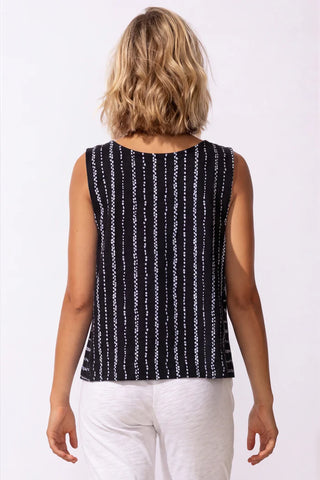 Escape by Habitat Black Driftwood Stripe Tank