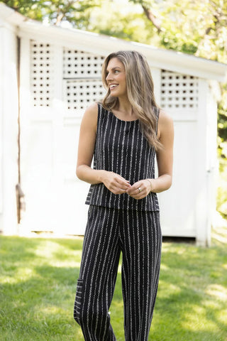 Escape by Habitat Black Driftwood Stripe Tank