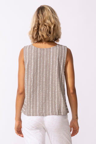 Escape by Habitat Fog Driftwood Stripe Tank