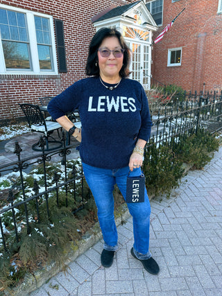 Coco + Carmen EverStretch Straight Ankle with Embroidered Stripe