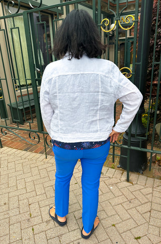 Lulu B White Linen Jacket