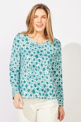 Escape by Habitat Teal Diamond Layer Tee
