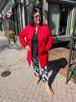 Lulu B Down Puffer Jacket Crimson