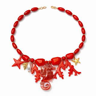 Red Seahorse Necklace