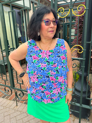 Beachtime by Lulu B Cha Cha Tank Floral Multi