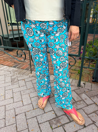 Lulu B Clear Turquoise Shells Pant