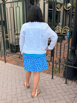 Beachtime by Lulu B Periwinkle Flower Power Life 2-Pocket Skort