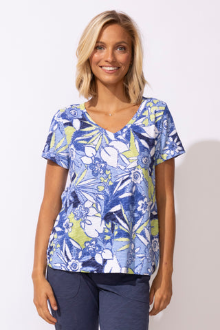 Escape by Habitat Resort Fiji Floral V-neck Tee