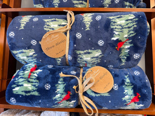 Plush Cardinal Throw Blanket