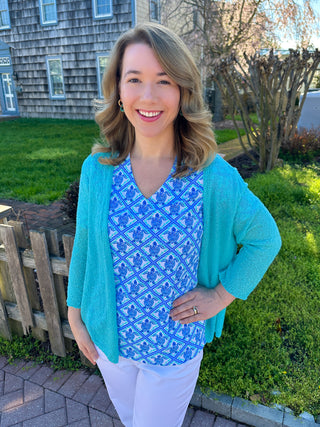 Lulu B Seaglass Lightweight Cardigan