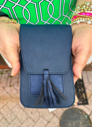 Harper Crossbody Bag Navy Shimmer