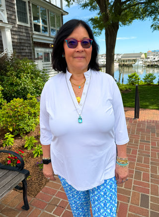 Lulu B White Button Tunic