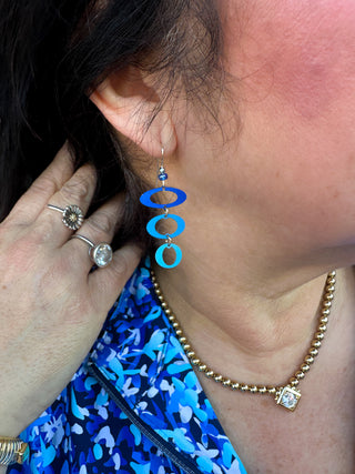 Adajio Blue Tiered Multi Earrings