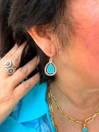 Turquoise and Silver Earrings