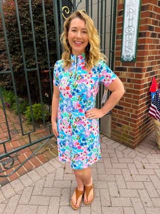 short sleeve travel dress Nearly Navy