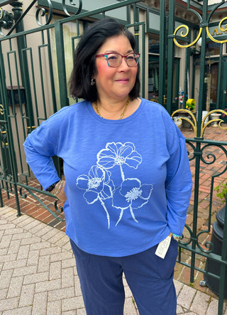 Escape by Habitat Baja Blue Island Blooms French Terry Pullover