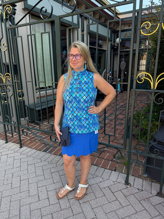 Bangladine by Lulu B Blue Scallop Skort