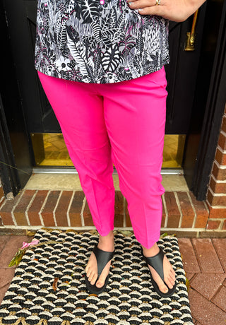 Lulu B Bangladine Bright Hot Pink Scallop Capri