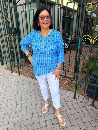 Lulu B Bangladine White Scallop Capri