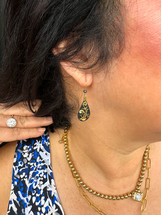 Adajio Sparkling Gray Teardrop Earrings