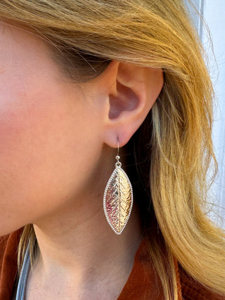 Silver Feather Necklace Set