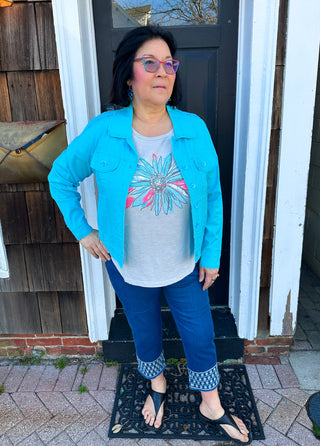 Escape by Habitat Dune Sunflower Cuff Sleeve Tee