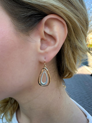 Simple Two Tone Earrings