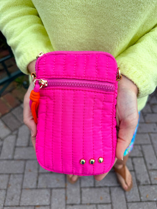 STARLETTE QUILTED CROSSBODY BAG PINK