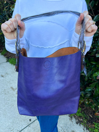 Joy Susan Classic Hobo Handbag Mystic Purple