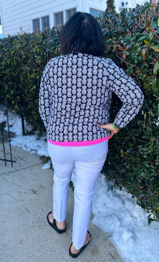 Bangladine by Lulu B White Pull-On Ankle Pant