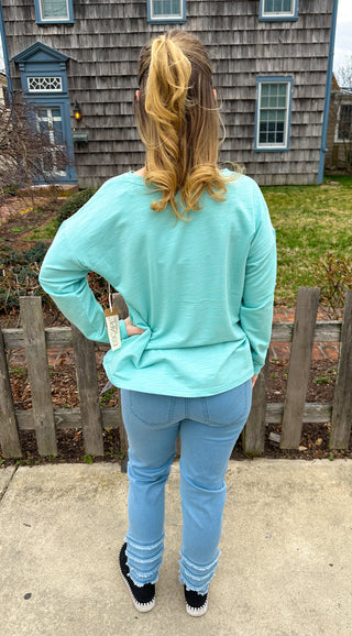 Lulu B Denim Fringe Pant Light Wash