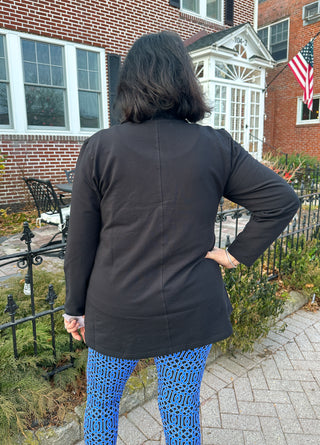 Lulu B Black Button Pullover