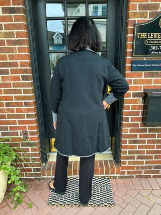 Lulu B Long Black Reversible Jacket