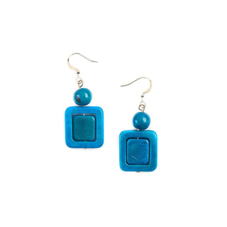 Blooming Days: Tagua Earrings-Paulette Turquoise