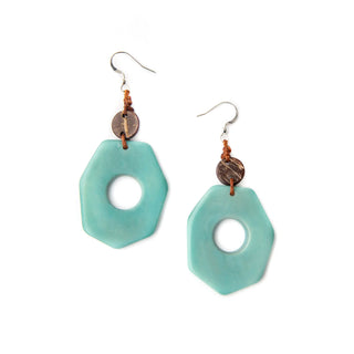 Blooming Days: Tagua Earrings-Aruba Celeste