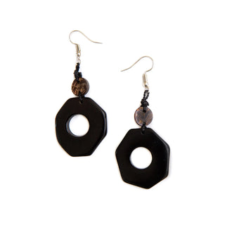 Blooming Days: Tagua Earrings-Aruba Black